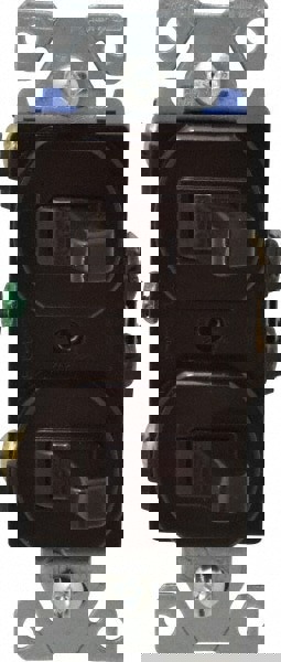 1 Pole, 120/277 VAC, 15 Amp, Flush Mounted, Duplex Switch